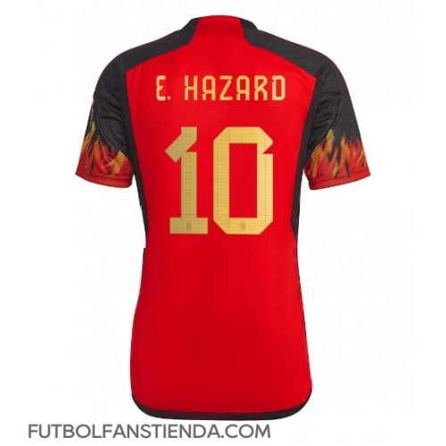 Bélgica Eden Hazard #10 Primera Equipación Mundial 2022 Manga Corta